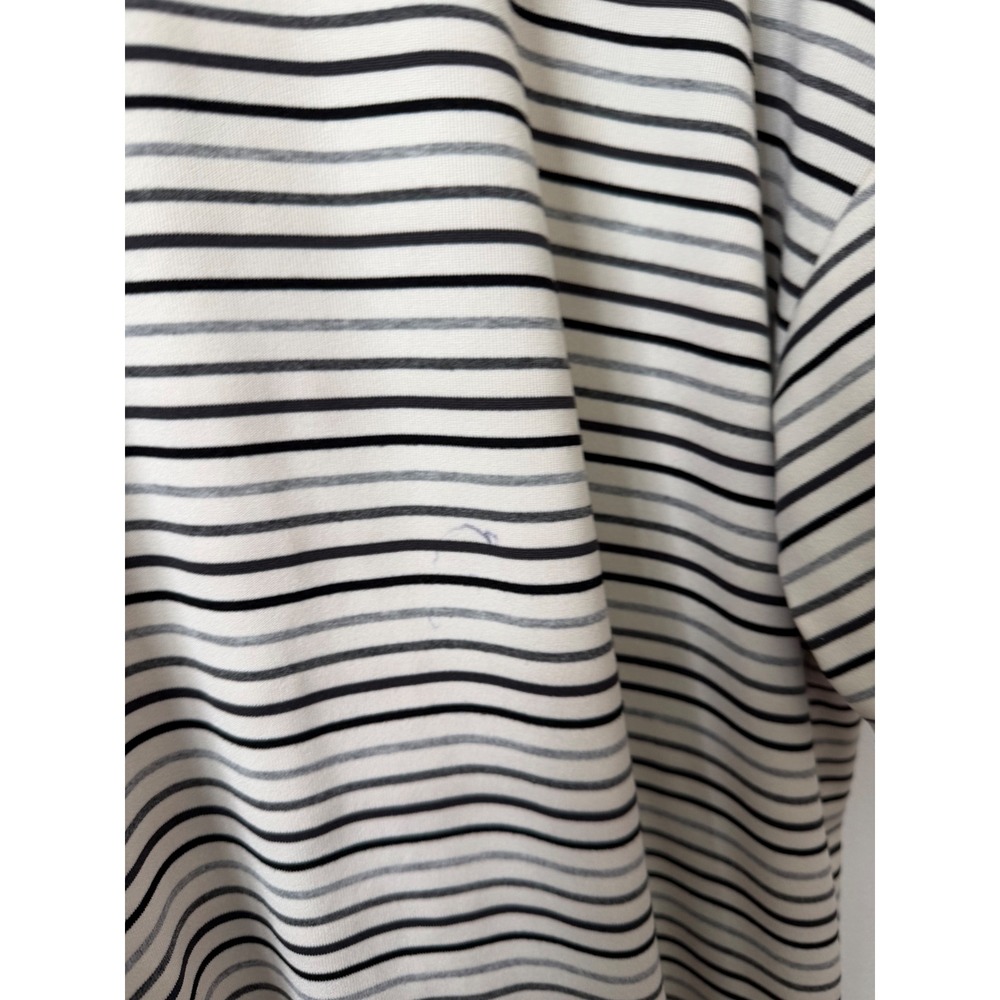 Merokeety Women's Summer Short Sleeve Top – White Striped – Size XXL – - Picture 3 of 5